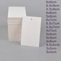50pcs 5x56x93x4cm white blank paper jewelry display necklace cards hang favor label tag for jewelry making diy accessories