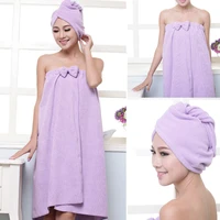 soft microfiber magic absorbent dry spa bath towel beach bathrobecap for women girls freehome garden home textile