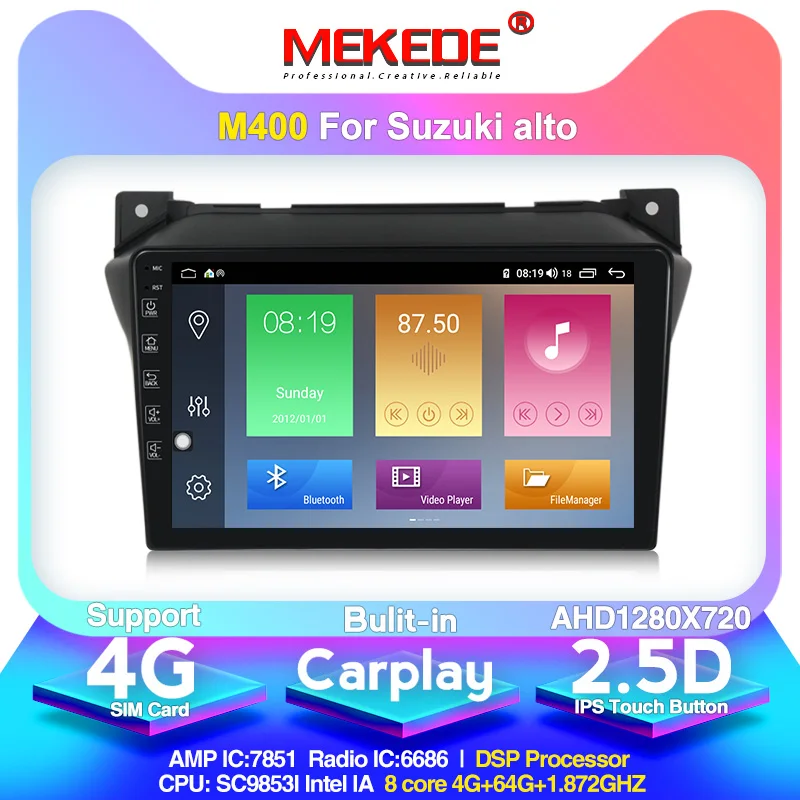 MEKEDE Android 10 для Suzuki alto 2009 2010 2011 2012 2013 2014 2015 2016 двойной Din 9 дюймов Автомобильный