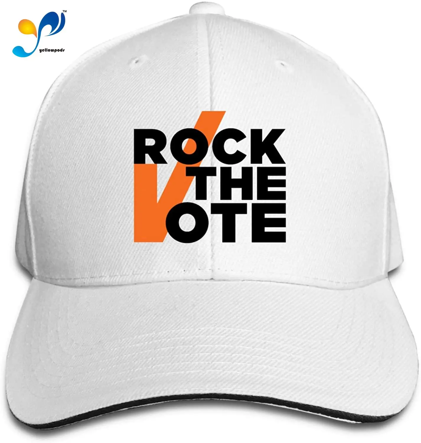 

Unisex Rock The Vote Baseball Cap Adjustable Peaked Sandwich Cap Trucker Dad Hats