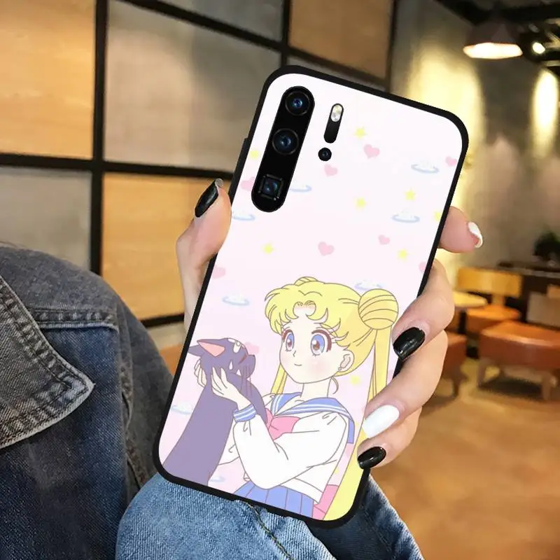 

Sailor Moon Cute Cartoon Phone Case Funda For Huawei P9 P10 P20 P30 Lite 2016 2017 2019 plus pro P smart