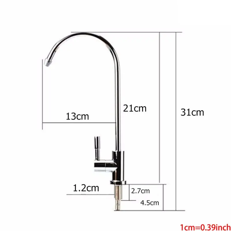 

1/4 Inch RO Drinking Water Filter Faucet Reverse Osmosis System Sink Tap K3KA