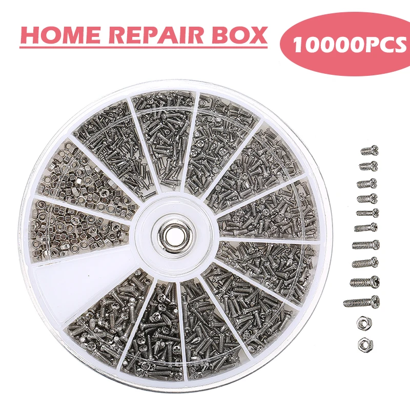 1000 шт./компл. винты из нержавеющей стали гайки для ремонта солнцезащитных очков и