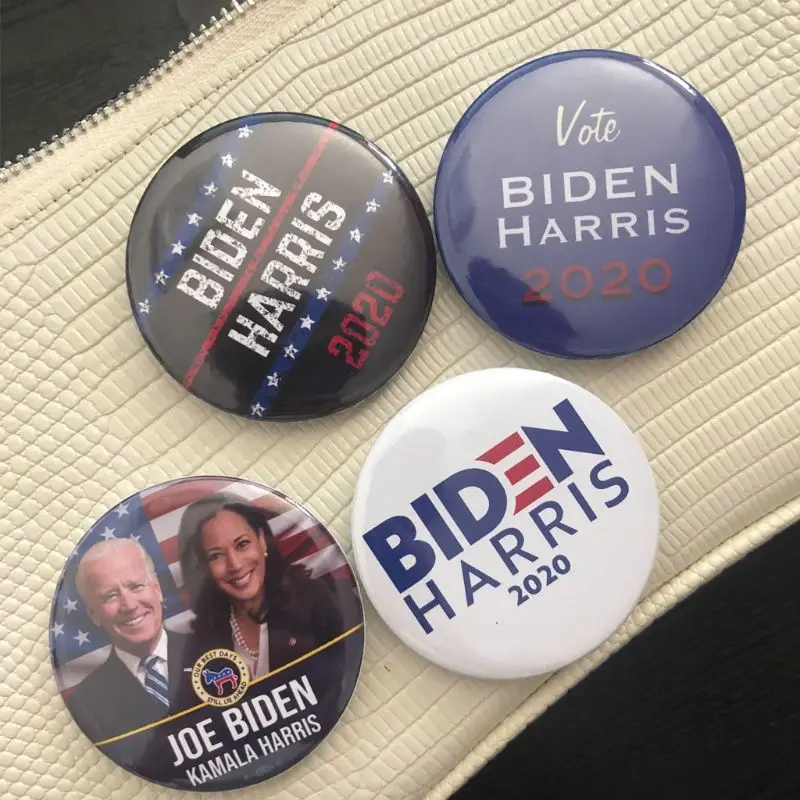 7 Pcs Democratic 2020 Biden Harris President Voting Brooch Badge for Outdoor Activity Rally Sign Clothing Accessories