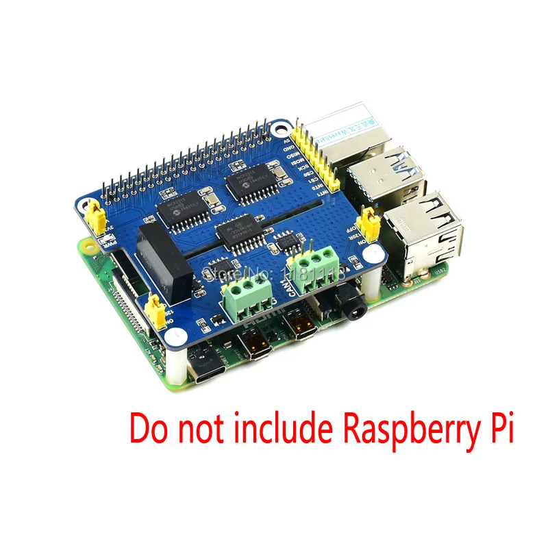 Raspberry Pi 2-канальная Изолированная Расширительная шляпа с двумя чипами для |