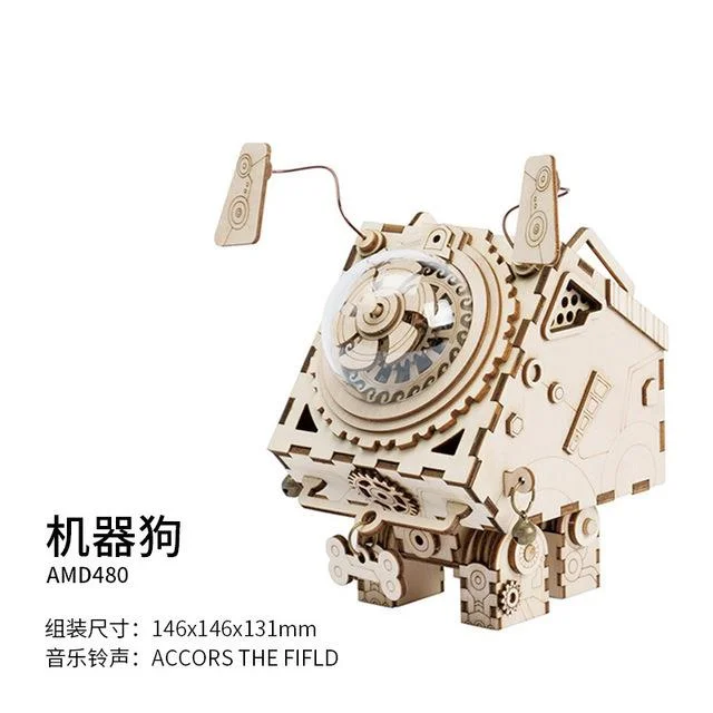 

3D Wooden Puzzle Sets for Kids DIY Model Building Kits Assembly Toy Gift for Children Creative Toy Sets Small Parts Blocks