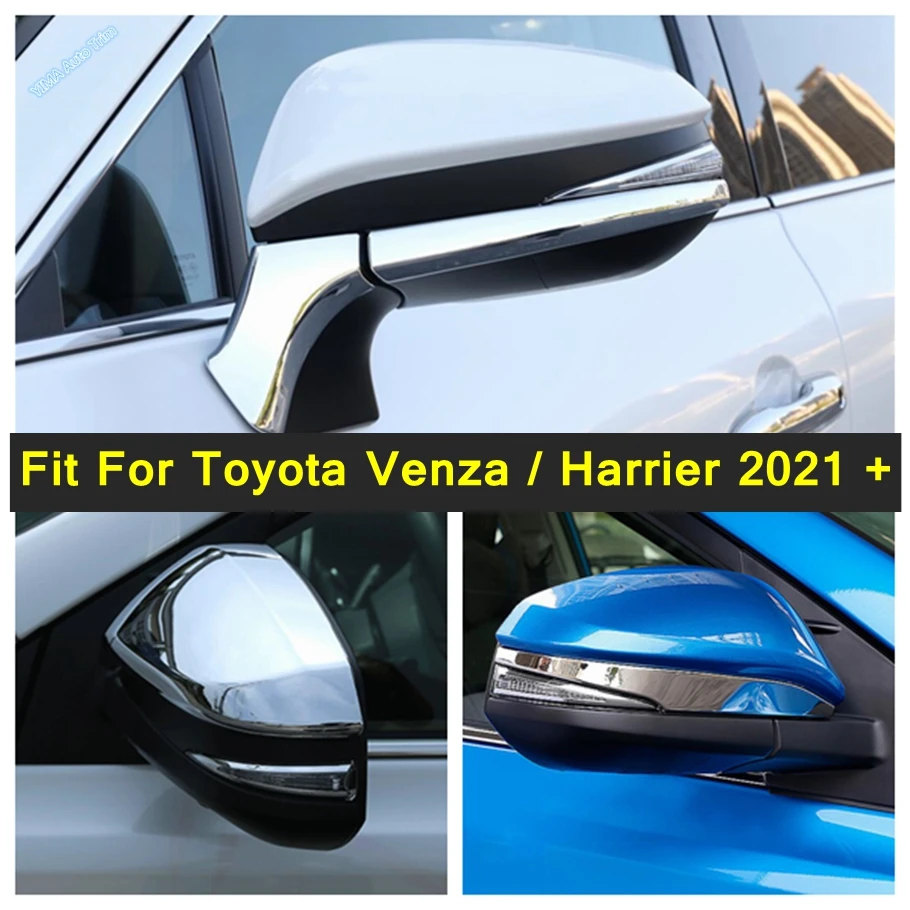 

Door Side Wing Rearview Mirror Decoration Cover Trim Left and Right Exterior Accessories For Toyota Venza / Harrier 2021 - 2023