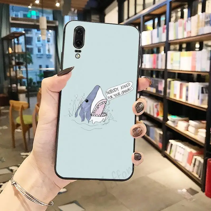 

Cartoon animal shark Phone Case For Huawei honor Mate P 10 20 30 40 Pro 10i 9 10 20 8 x Lite