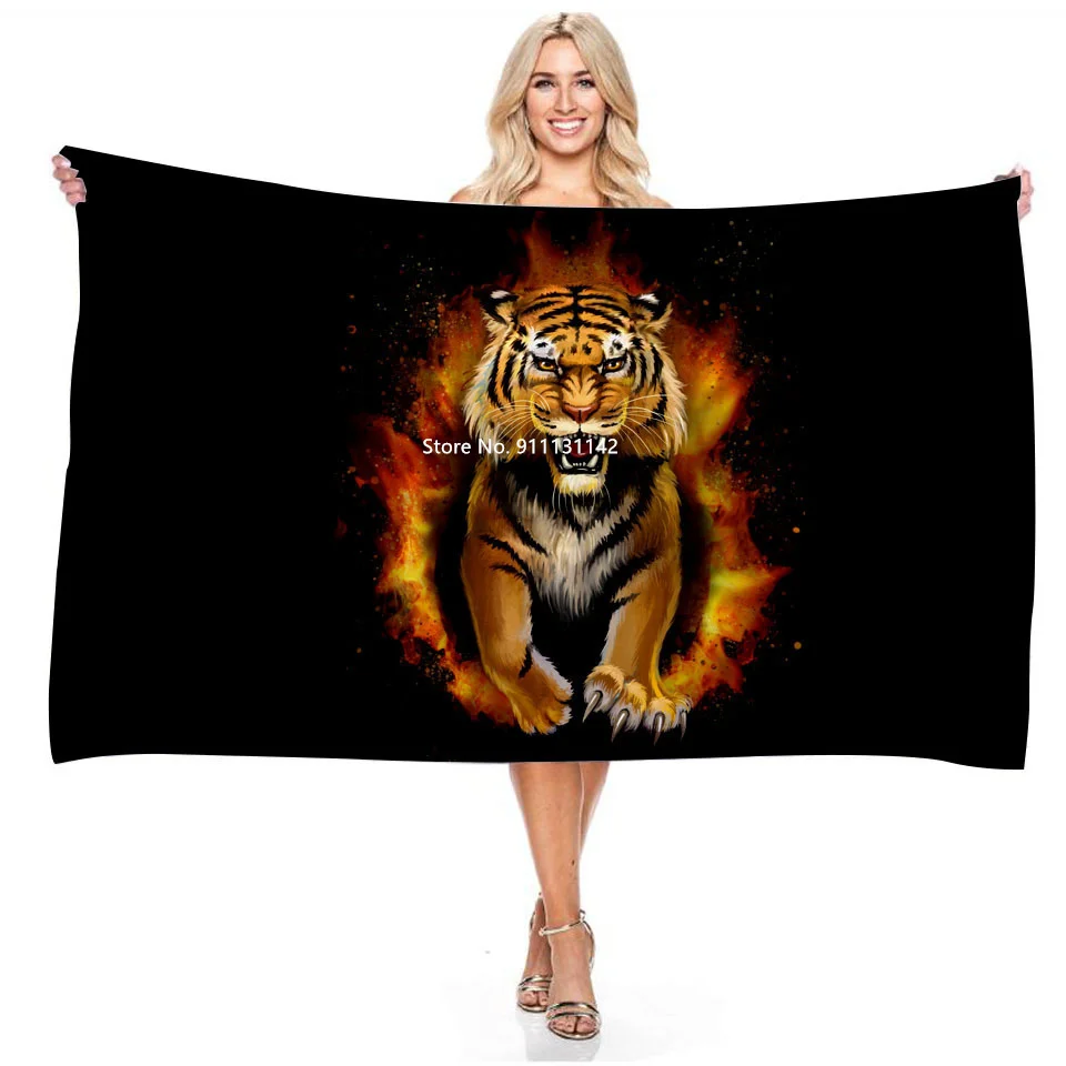 Новый панды или тигра 3D цифровая печать прямоугольной ванны Полотенца для отдыха