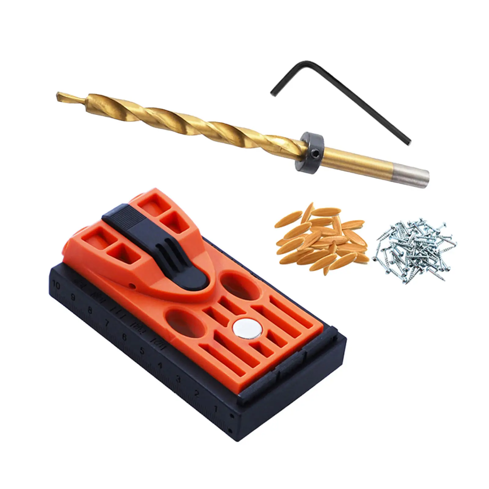 Woodworking Punch Locator Drill Drilling Guide Dowel Jig Kit Hole Opener Template Door Cabinets Portable Precise DIY Hand Tools |
