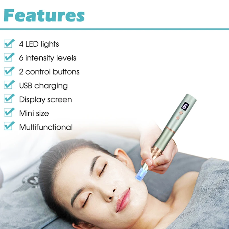 Dr Pen Microneedle Derma ручка 2021 новейший картридж Nanoelectric Micro needling с светодиодный для