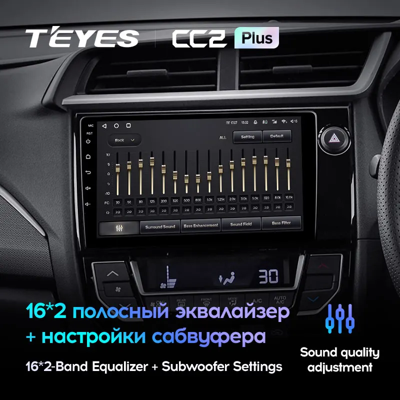 TEYES CC2L и CC2 Plus Штатная магнитола For Хонда Honda BRV 2015 - 2019 Right hand driver Android до 8-ЯДЕР 6 + 128ГБ