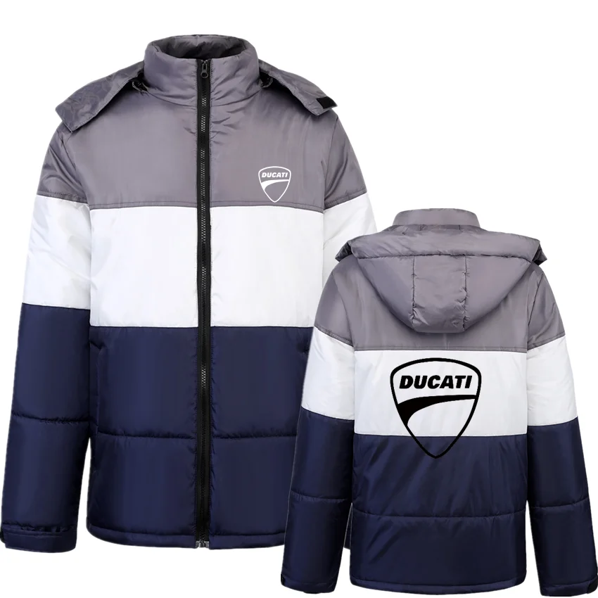 

Ducati car printing design 2021 men's autumn winter new splicing jacket track field sportswear casual cotton jacket men's hoodie