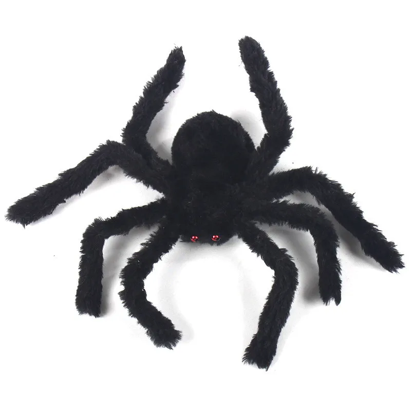 

75cm Super Big Plush Spider Made of Wire and Plush Black and Multicolour Style for Party or Halloween Decorations 30cm 50cm
