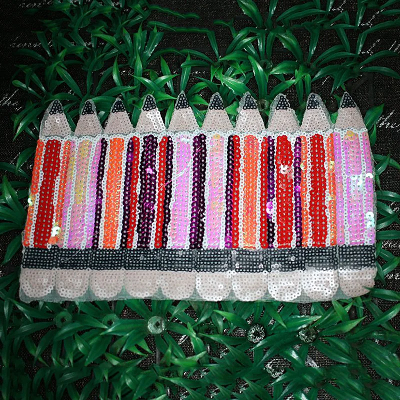 Вышивка блестками карандаш нашивка Стёганые изделия Аппликация для футболок