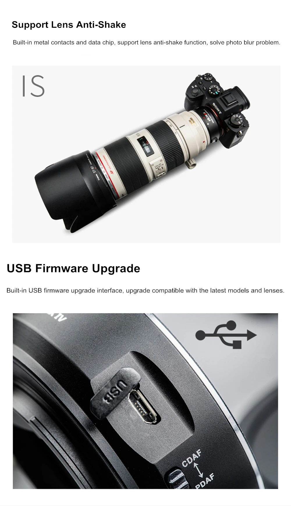 Адаптер Viltrox EF-NEX IV с автофокусом для объектива Canon EOS EF EF-S для sony E NEX Full Frame A9 AII7 A7RII A7SII A6500 A6300