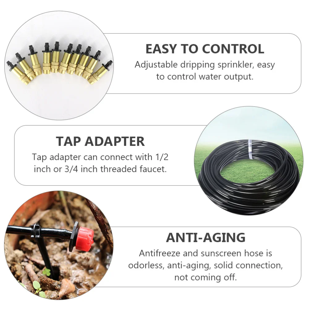 

1 Set Garden Watering Device Drip Sprinkler Misting Nozzle Water Pipe Accessory