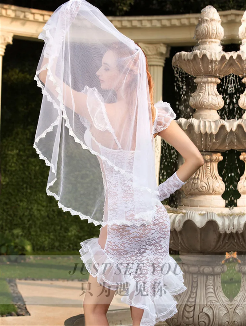 

Babydoll Lingerie Sexy Hot Erotic Wedding Lingerie White Lace Wedding Dress Cosplay Costume Sexy Porno UnderwearWomen Sexy Lace
