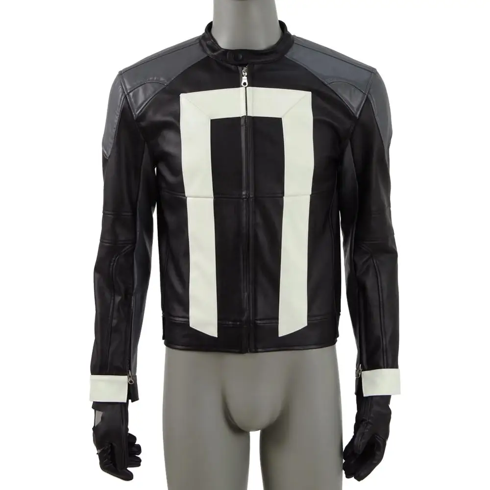 Женский костюм для косплея из ПУ кожи черная куртка с перчатками|Костюмы фильмов