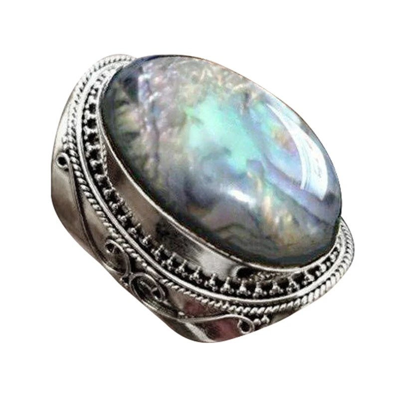 Кольцо с большим огненным опалом серебряное кольцо кристаллом ювелирные изделия