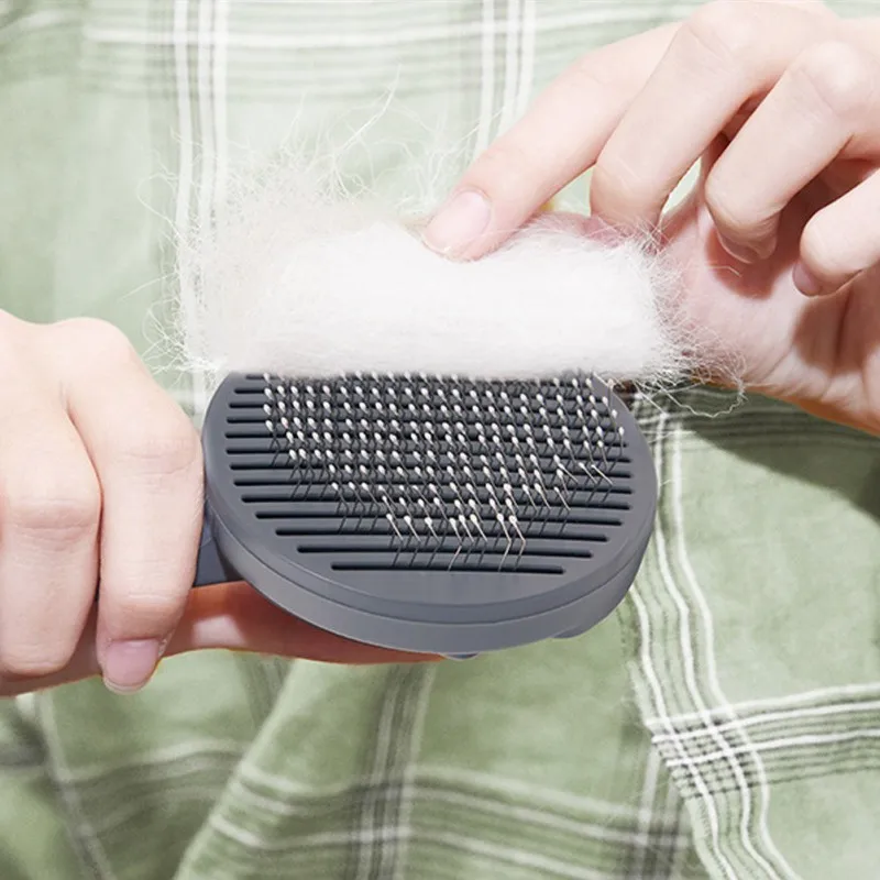 Расческа для груминга домашних животных стальная на пуговицах кошек и собак