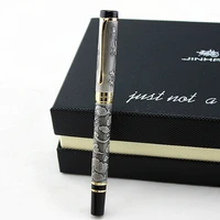 jinhao 5000 vintage luxurious metal fountain pen beautiful dragon texture carving golden ink pen for office business