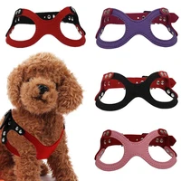 1pc new explosion proof adjustable dog harness pet korean velvet glasses classic chest strap leash harnesses sml