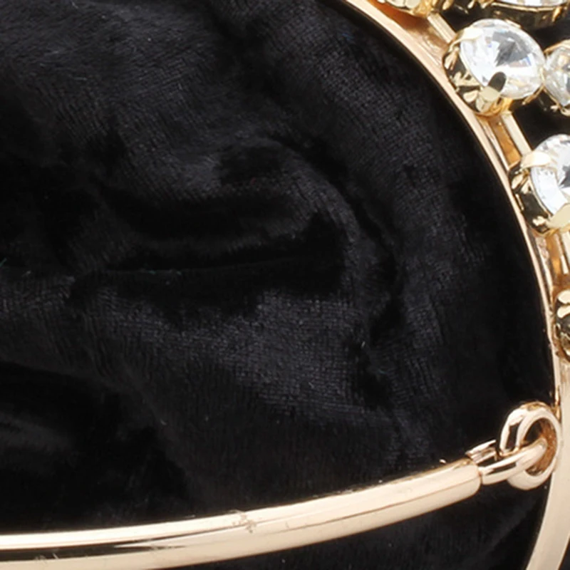 Luxury Diamond Party Mini Handbag Wedding Clutch Evening Ladies Metal Hollow Cage Bucket Bag |