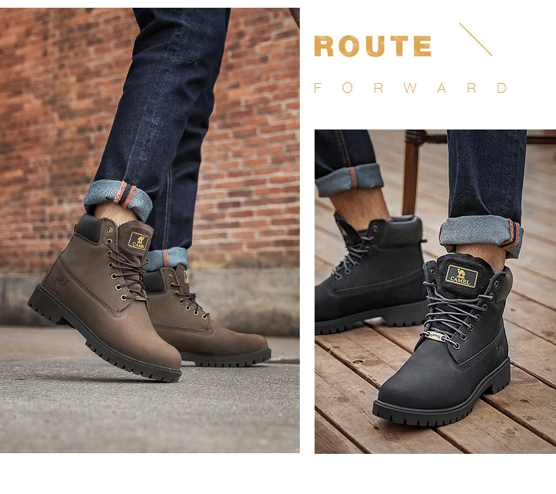 CAMEL Men Women Hiking Shoes Climbing Trekking Boots Outdoor Shoes Anti-slip Tactical Boots Waterproof Warm High-top Shoes