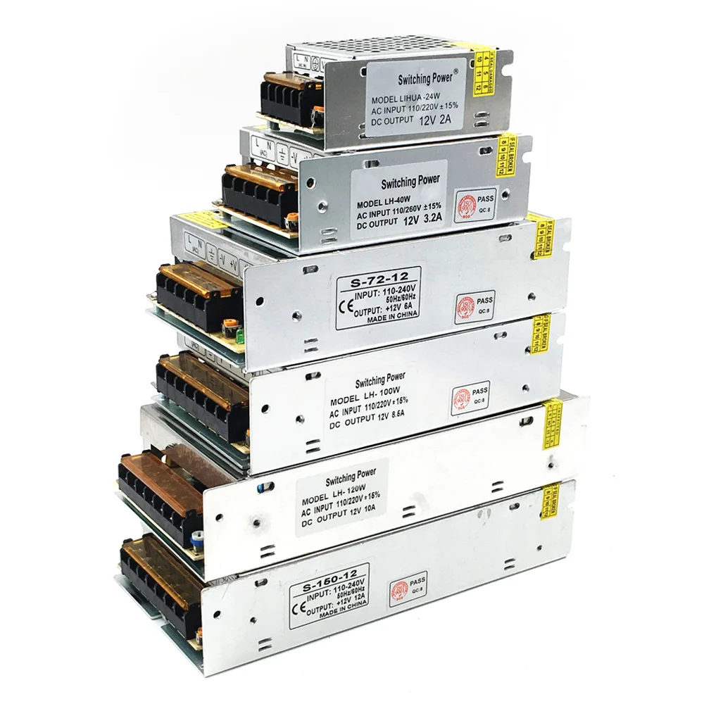 12V 24V Питание AC 110V 220V постоянного тока до DC12V DC24V преобразователь Светодиодный