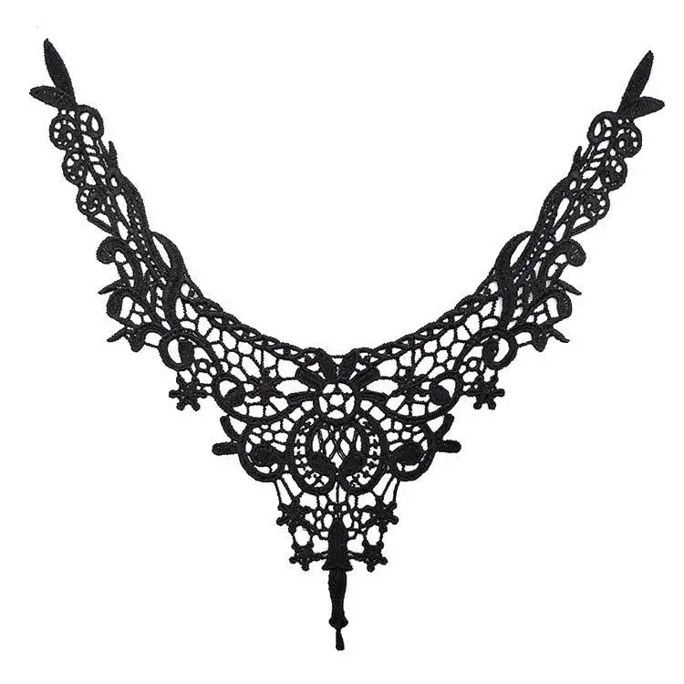 Вышивка с круглой горловиной для творчества искусственные Съемная воротники