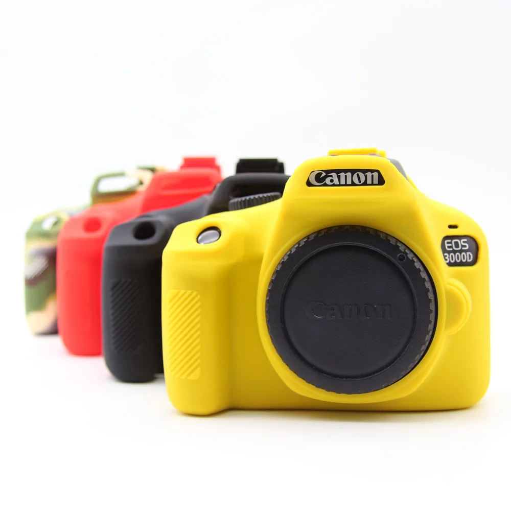 Rubber Silicon Protective Case Body Cover Soft camera bag for Canon 3000D 4000D Rebel T100 DSLR Protector Frame Skin case | Электроника