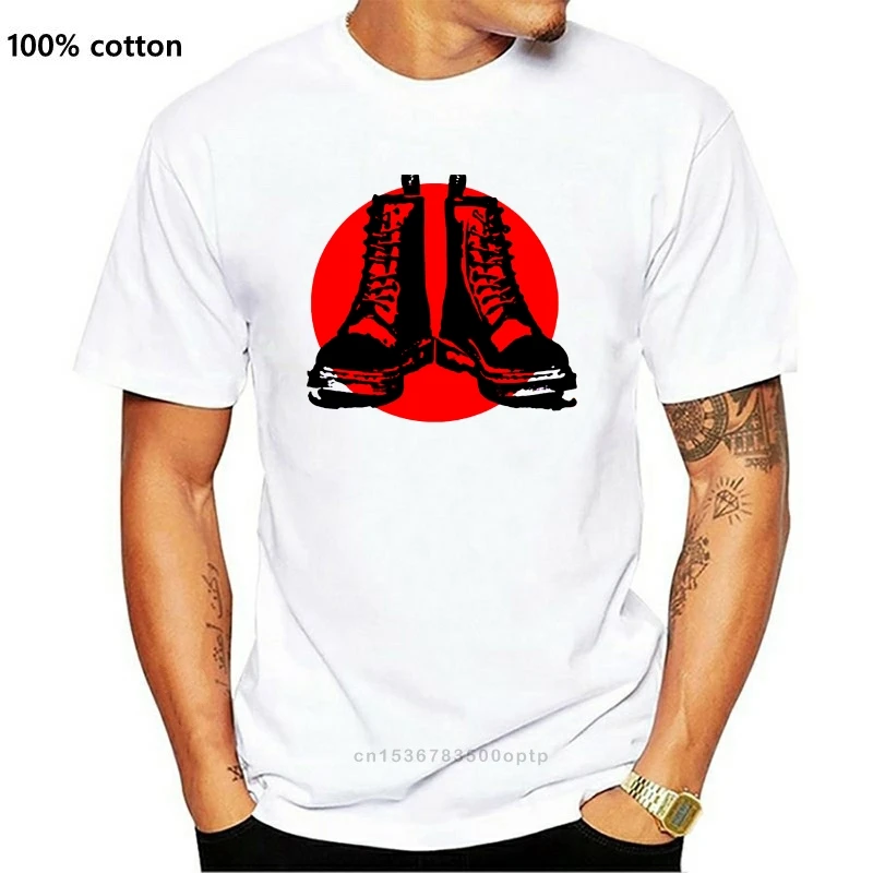 Мужская футболка с принтом в стиле панк гранж ботинки тжан СКА сумасшедшее