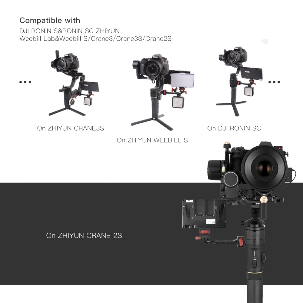 Поворотный кронштейн GROOT II для светильник монитора ZHIYUN WEEBILL 2/S Crane 3S/2S/3 DJI RS2/RSC2 RONIN
