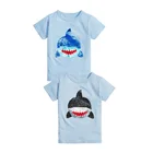 2020 футболка для мальчиков одежда с пайетками и изображением акулы и динозавра футболка с изменением цвета детская футболка летние футболки для мальчиков