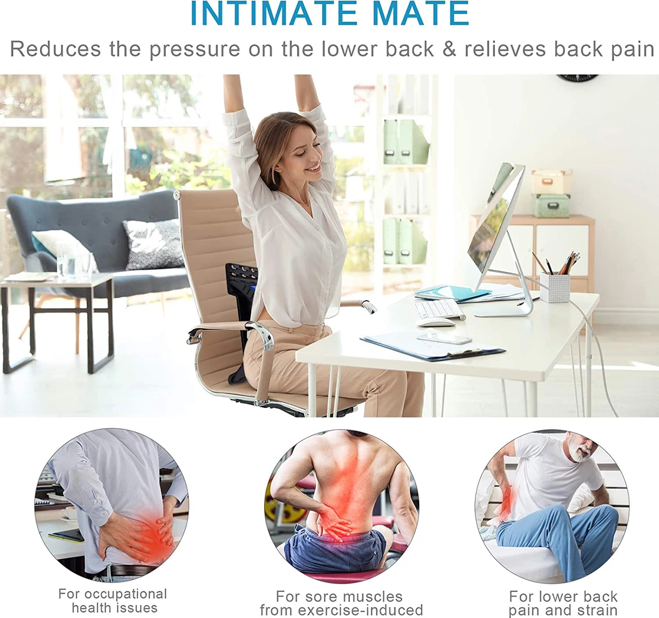 Aptoco массажер для спины магические поясничные носилки Поддержка Поясничного