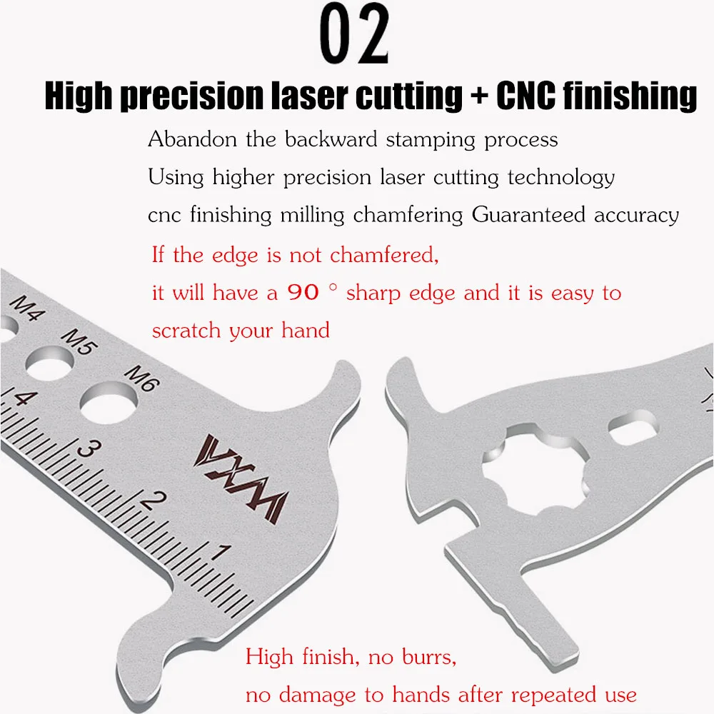 Инструмент для проверки износа цепи велосипеда VXM, совместимый с цепями Shimano, Sram, KMC и другими от 7 до 11 скоростей.