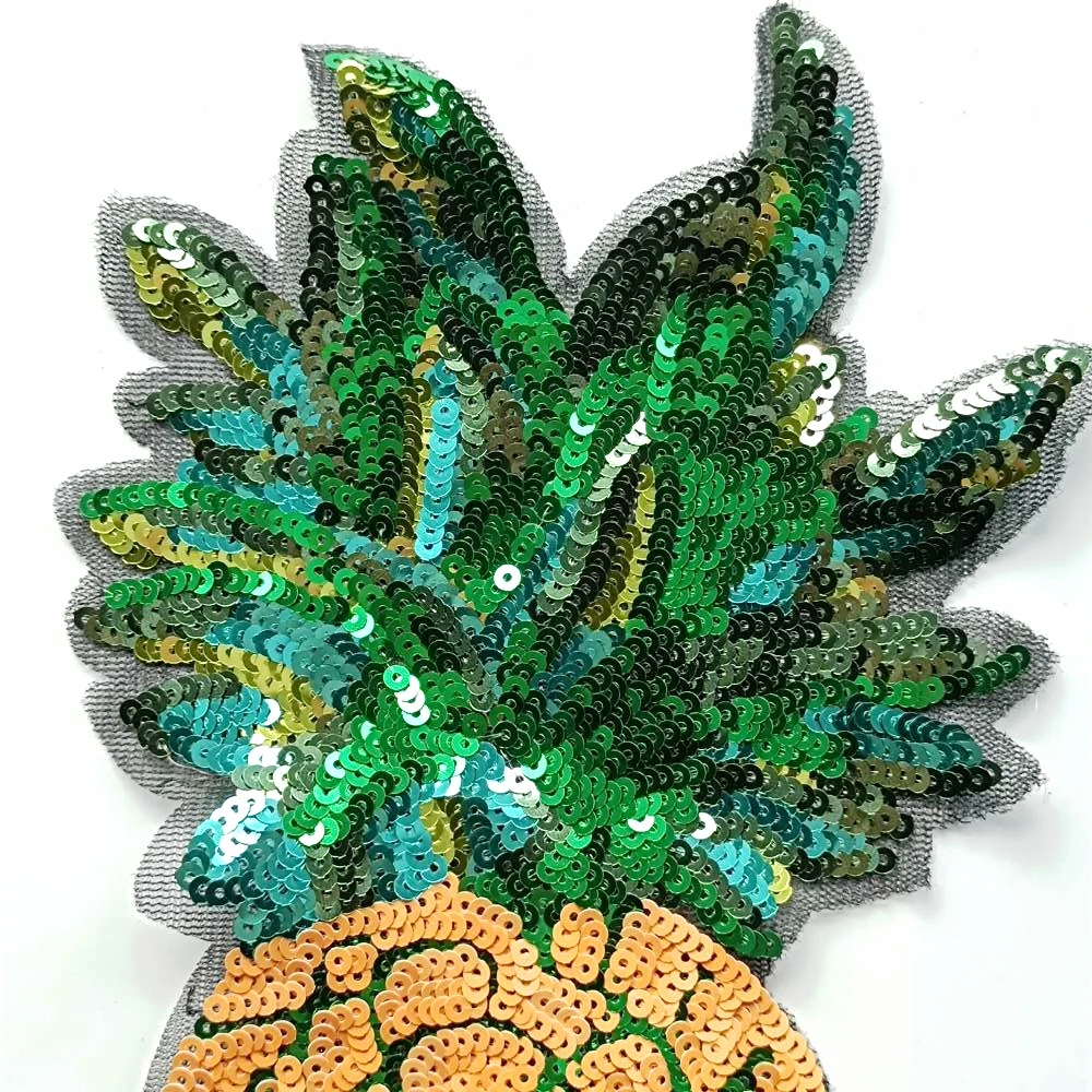 

Apparel large embroidery big pineapple patch for clothing AM-3123