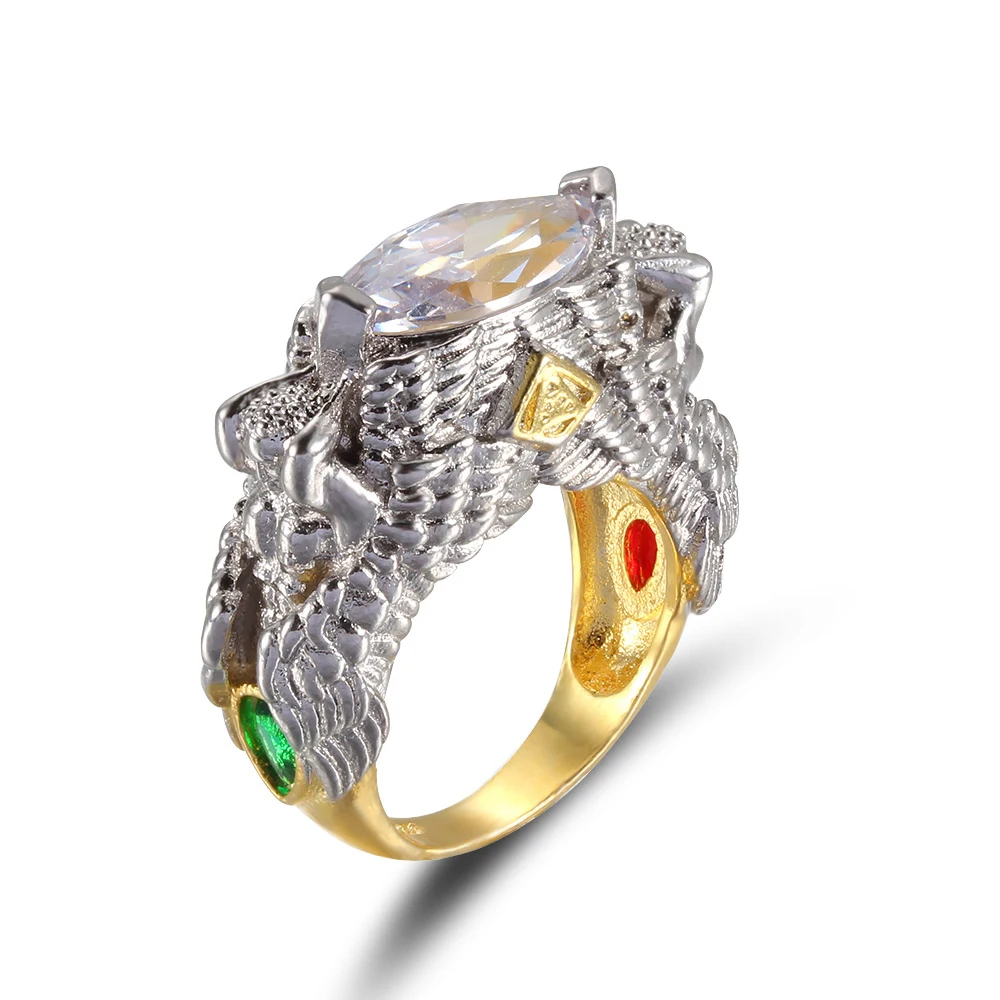 Женское кольцо модное супер флеш циркон два цвета Русалочки для девушек вечерние