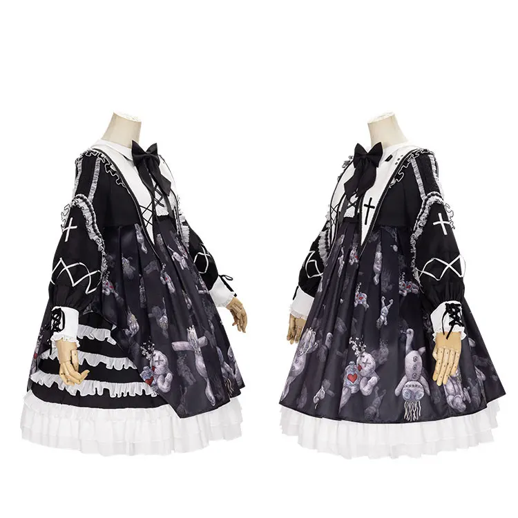 

The Angry Doll ~ Gothic Lolita OP Dress Pointed Collar Dress by YLF
