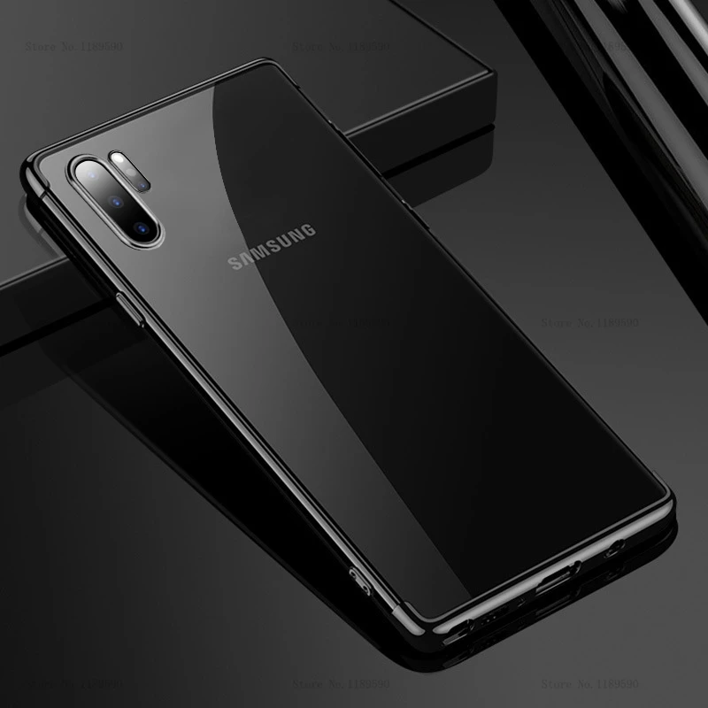 Силиконовый чехол для samsung Note 10 Plus чехол бампер прозрачный чехол с покрытием на для samsung Galaxy S10 Plus S8 S9 Note 10 Pro 8 9