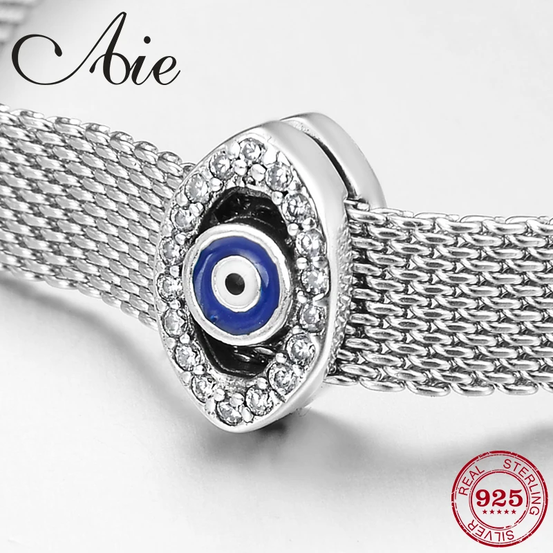 Новый модный браслет из стерлингового серебра 925 пробы с фианитами Evil blue eye