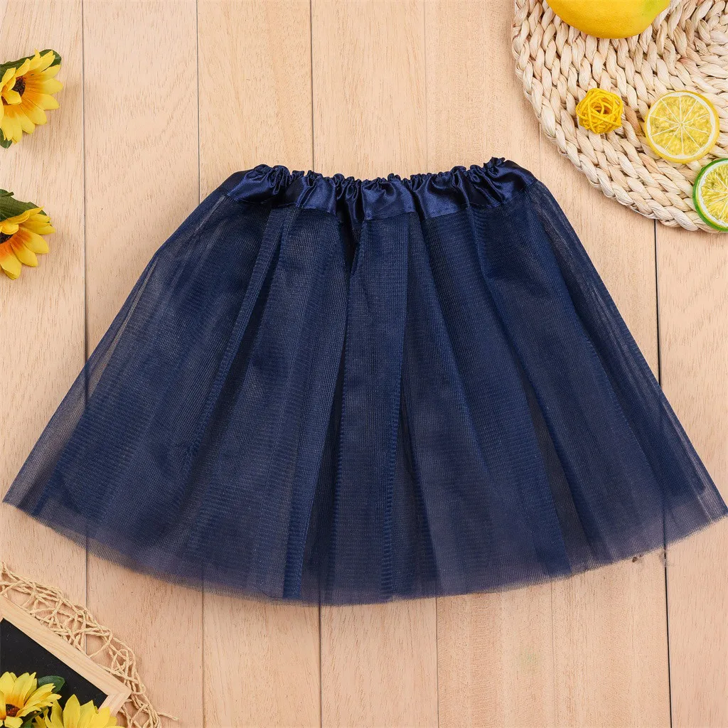 Girls Kids Baby Skirits Dance Solid Elastic Tutu Skirt Pettiskirt Ballet Fancy Costume Sweet And Casual | Мать и ребенок