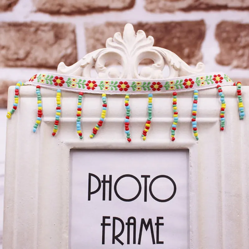 Savica 1 м/лот кружевной бисер кисточки отделка ленты ткань лента этнический стиль