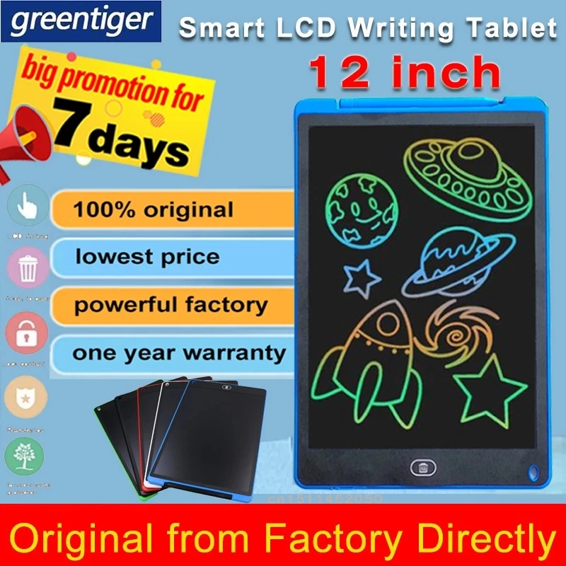 6.5/8.5/10/12 Inch LCD Writing Tablet Digital Graphic Tablets Electronic Handwriting Drawing Tableta Magic Pad Board for Kid | Канцтовары