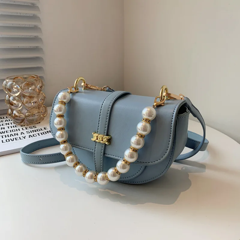 

Pearl Portable Small Bag 2021 New Trendy Fashion Shoulder Bag Ins Texture Messenger Bag Purses and Handbags Luxury Designer