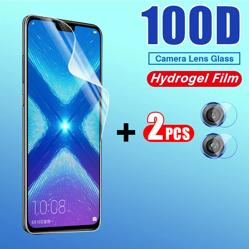 100D полное покрытие гидрогель мягкая пленка для Huawei Honor 8x 9x 10i 10 Lite 20 Pro Передняя