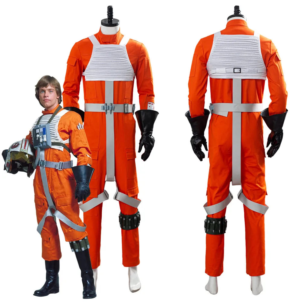 

Star Cosplay Wars X-WING Rebel Pilot Jumpsuit Cosplay Costume Adult Jumpsuit Orange Uniform Halloween Carnival Costume