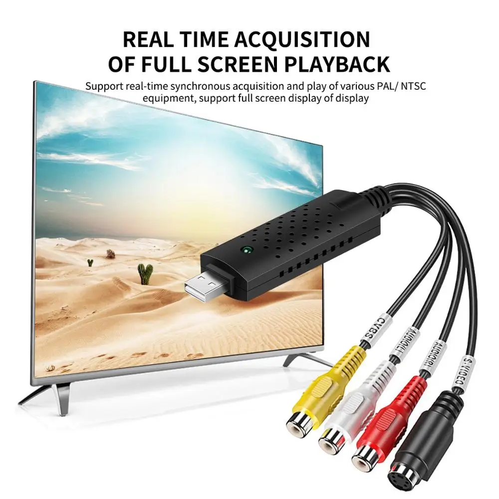 

Multi-ports Mini Date Transfer Cable Easycap USB 2.0 TV Video Audio VHS to DVD HDD Converter Capture Card Adapter UP wire