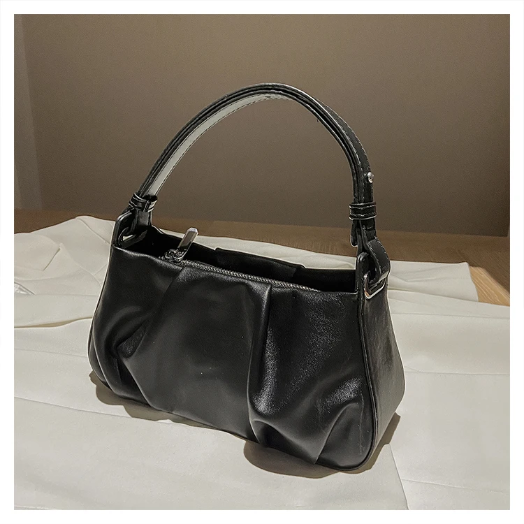 

Simple PU Leather Women Designer Handbag for Ladies Solid Color Luxury Design Shoulder Handbag Casual Ladies Tote Handbag